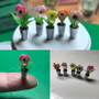 5 French Flower Buckets - Small - Dolls House Miniature - 12th Scale - Miniature Flower Bucket
