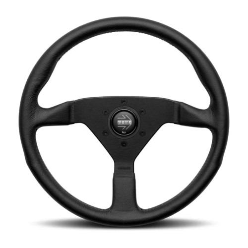 Montecarlo Steering Wheel 350 mm - Black Leather/Black Stitch/Black Spokes Montecarlo Steering Wheel 350 mm - Black Leather/Black Stitch/Black Spokes