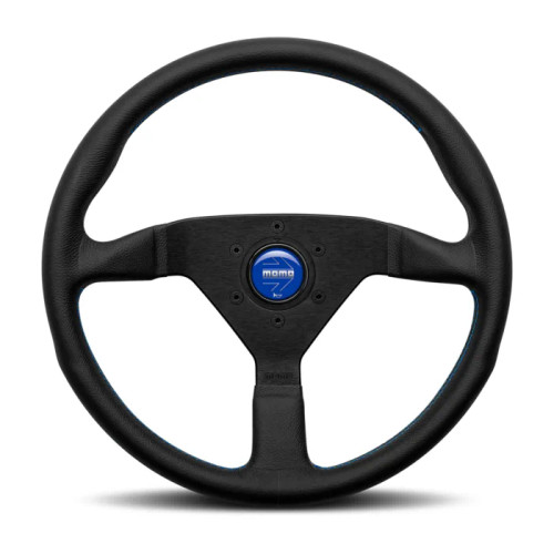 momo モンテカルロ350mm MOMO Montecarlo Steering Wheel 350 mm - Black Leather/Red