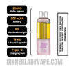 Clear Pink Dinner Lady Snap Pro 35K Disposable Vape Pod Specifications