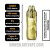 Pineapple Ice Dinner Lady LYXA 30K Disposable Vape Specifications