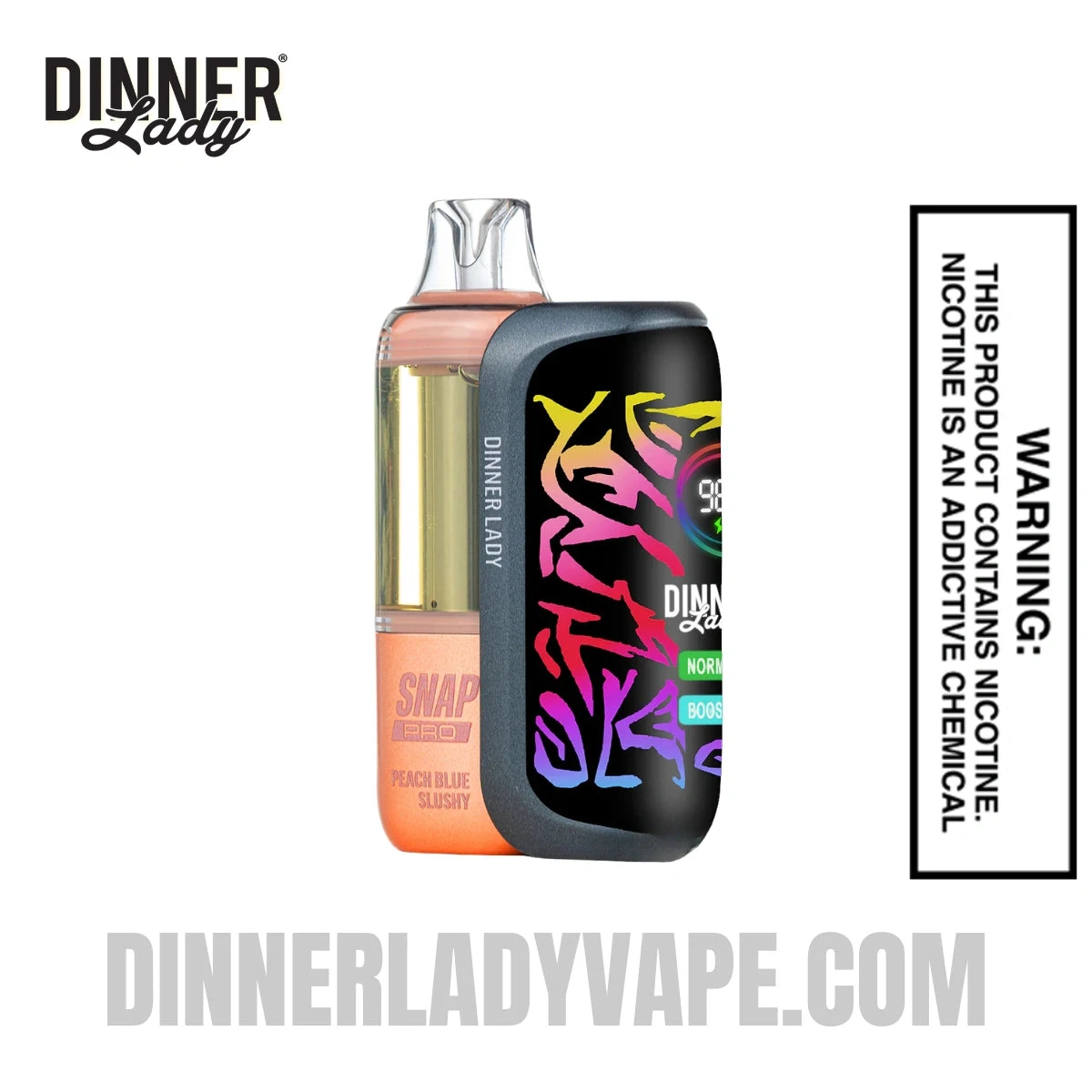 Peach Blue Slushy Dinner Lady Snap Pro 35K Disposable Vape Kit