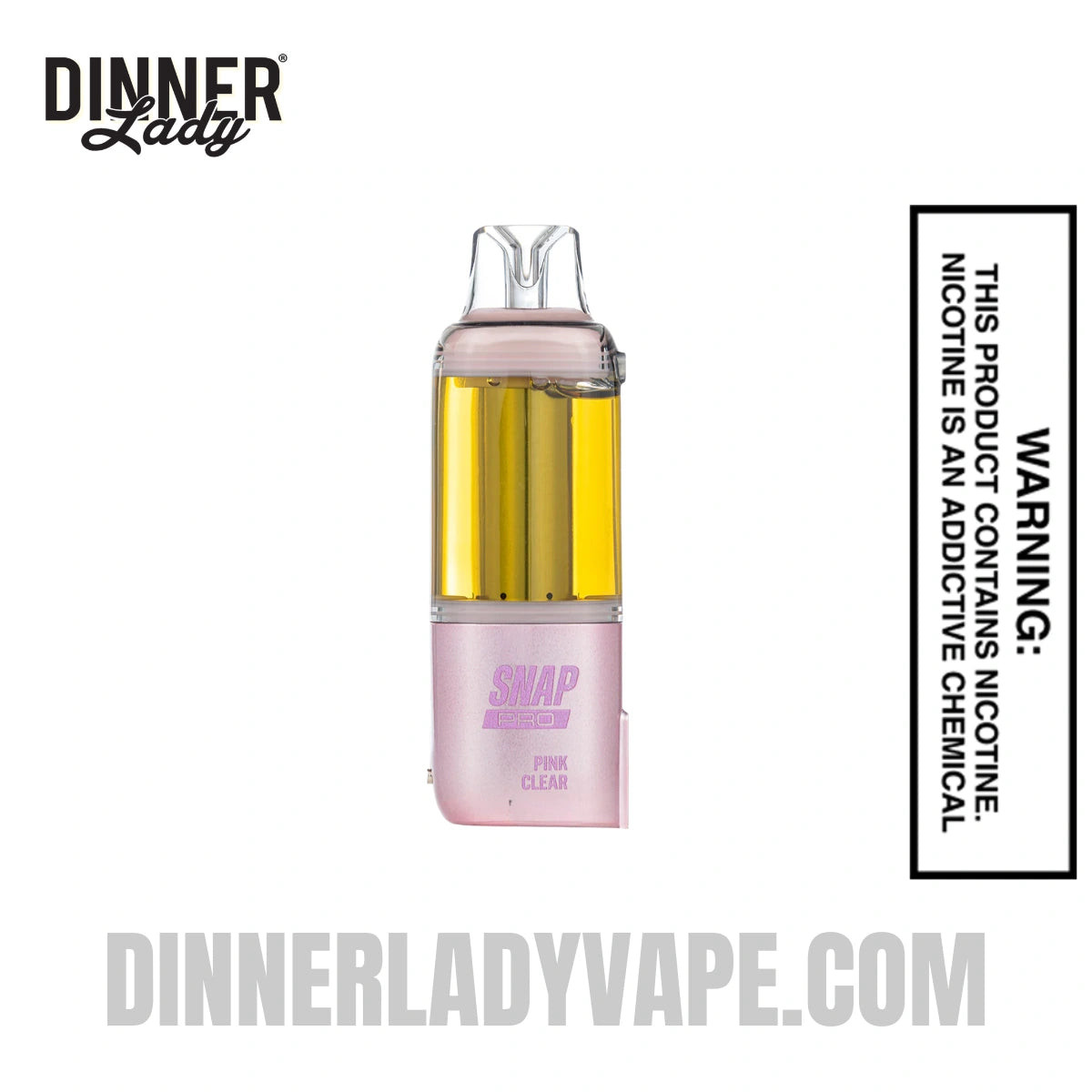 Clear Pink Dinner Lady Snap Pro 35K Disposable Vape Pod