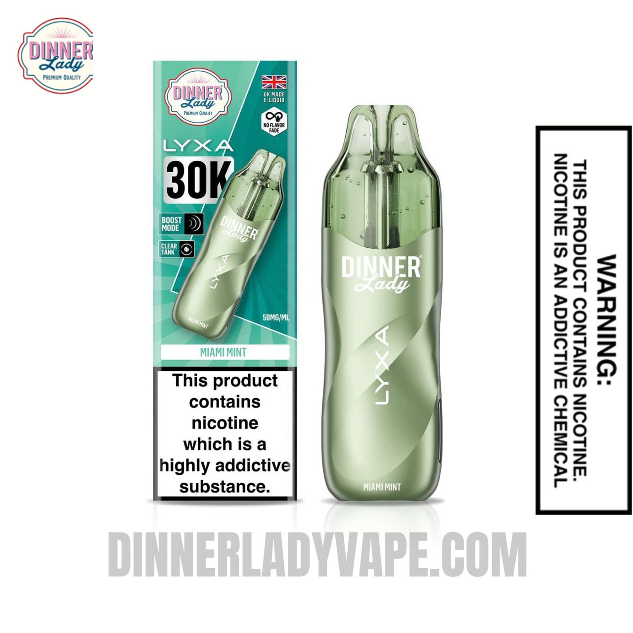 Miami Mint Dinner Lady LYXA 30K Disposable Vape With Package Box