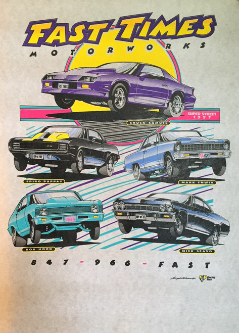 FASTTIMES RETRO 5-CAR SHIRT