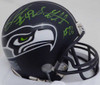 Shaquem & Shaquill Griffin Autographed Seattle Seahawks Mini Helmet In Green MCS Holo Stock #134372