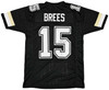 Purdue Boilermakers Drew Brees Autographed Black Jersey Beckett BAS Witness!