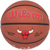 Dennis Rodman Autographed Composite Leather Chicago Bulls Logo Basketball Beckett BAS Witness