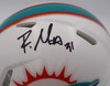 Raheem Mosert Autographed White Speed Mini Helmet Miami Dolphins Beckett BAS QR #1W038670