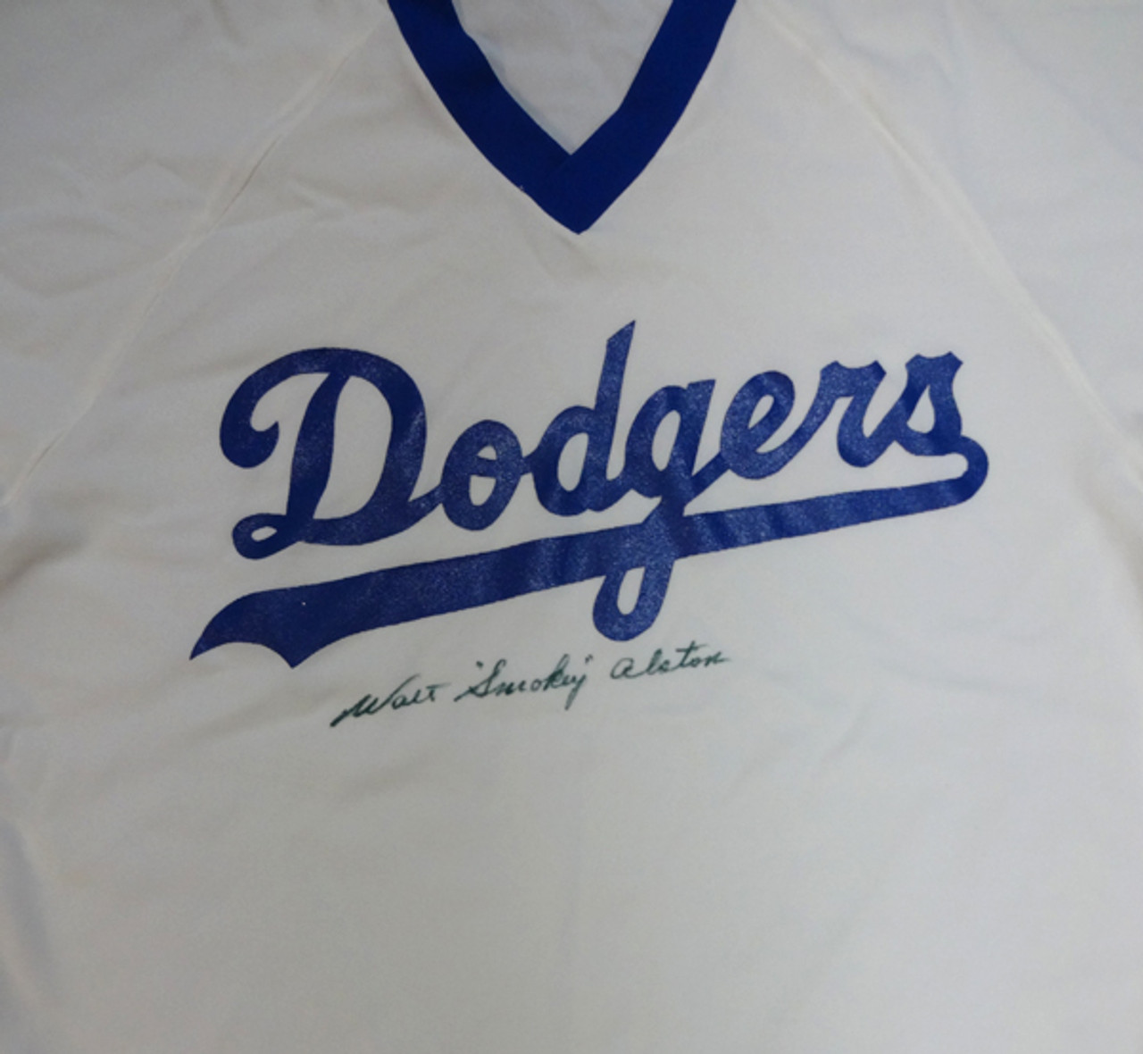 Los Angeles Dodgers VIN Scully Autographed White Majestic Cool Base Jersey Size XL Beckett BAS