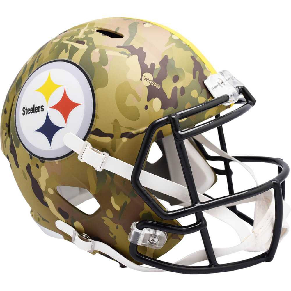 Pittsburgh Steelers Camo Riddell Full Size Speed Replica Football