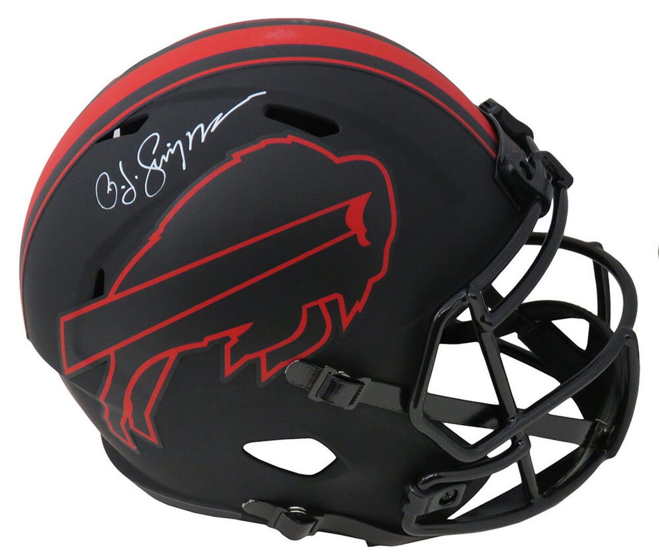 oj simpson autographed helmet