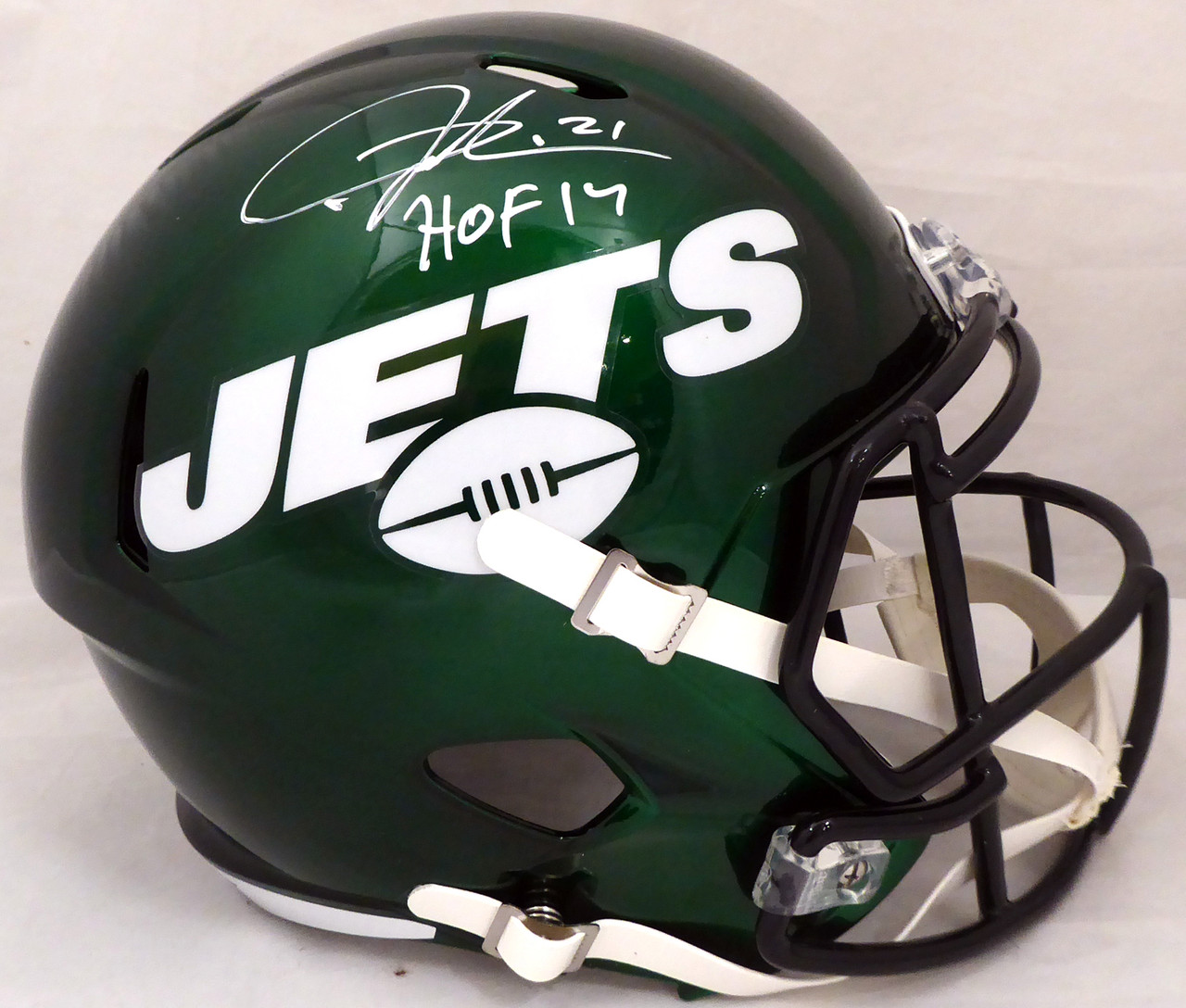 LaDainian Tomlinson HOF 17 Autographed Jets Replica Full-Size Football  Helmet - BAS COA