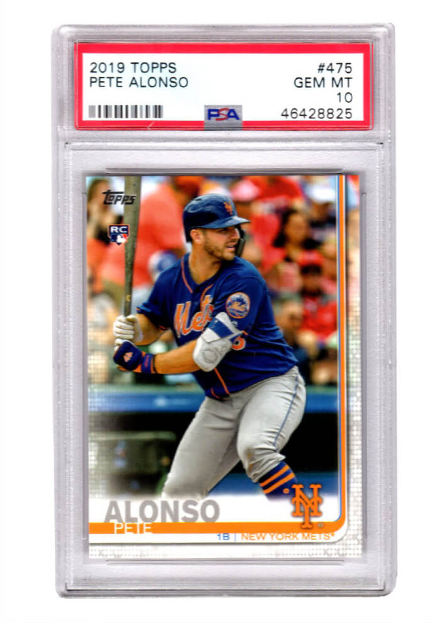 Pete Alonso (New York Mets) 2019 Topps Baseball #475 RC Rookie Card - PSA  10 GEM MINT