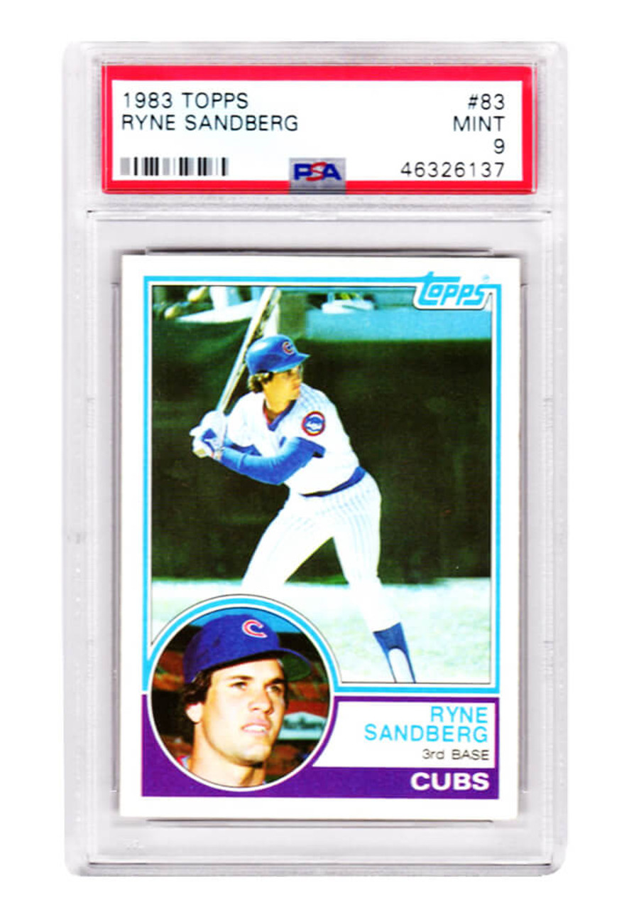 Ryne Sandberg (Chicago Cubs) 1983 Topps Baseball #83 RC Rookie Card - PSA 9  MINT (New Label)