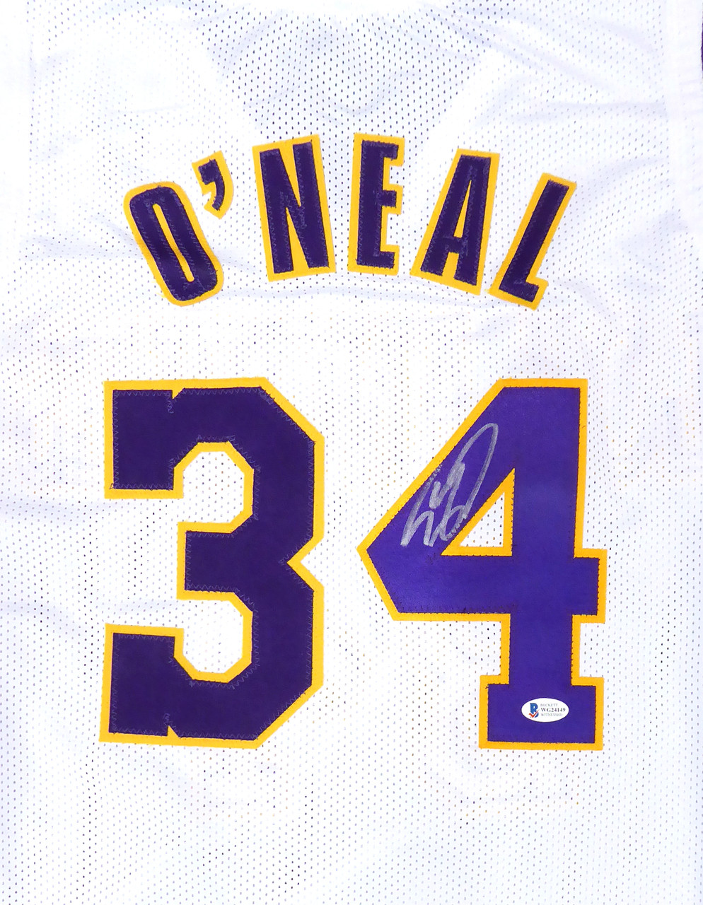 Shaquille O'Neal Autographed and Framed Gold Lakers Jersey