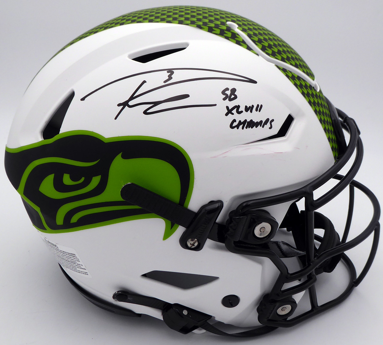 Russell Wilson Seattle Seahawks Signed Autograph Full Size Speed Helmet RWilson Certified