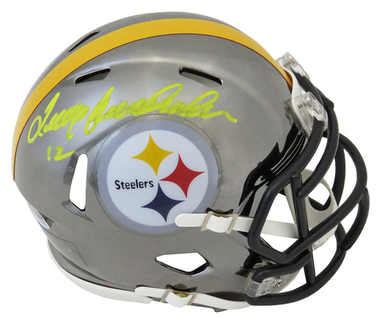 TJ Watt Autographed Pittsburgh Steelers Flash Mini Helmet-Beckett W  Hologram COA