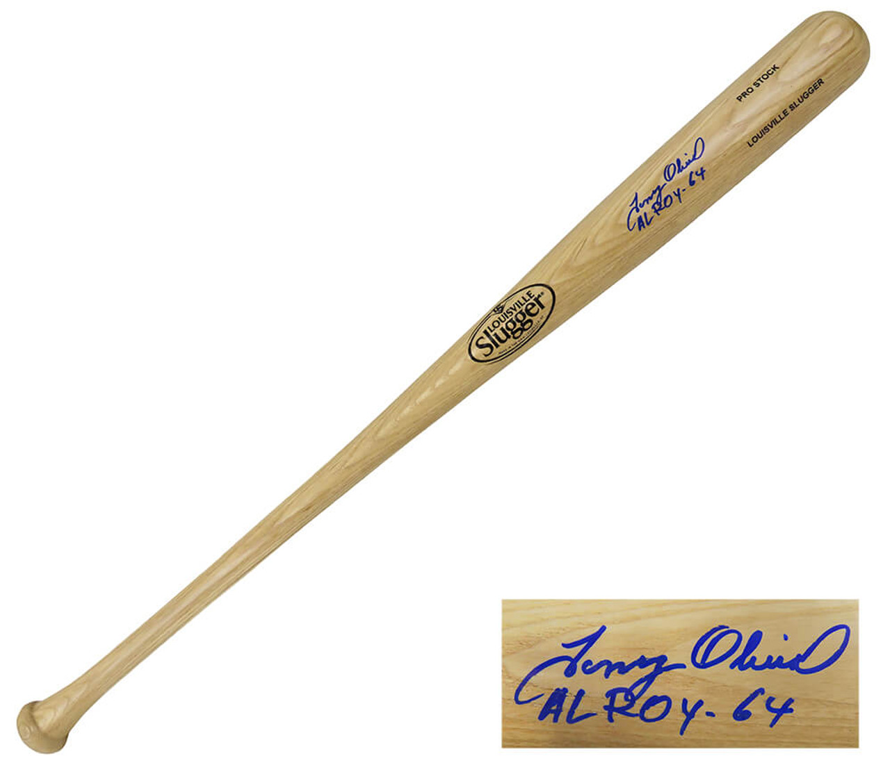 Tony Oliva Signed Louisville Slugger Pro Stock Blonde Baseball Bat w/AL  ROY'64 - Schwartz Sports