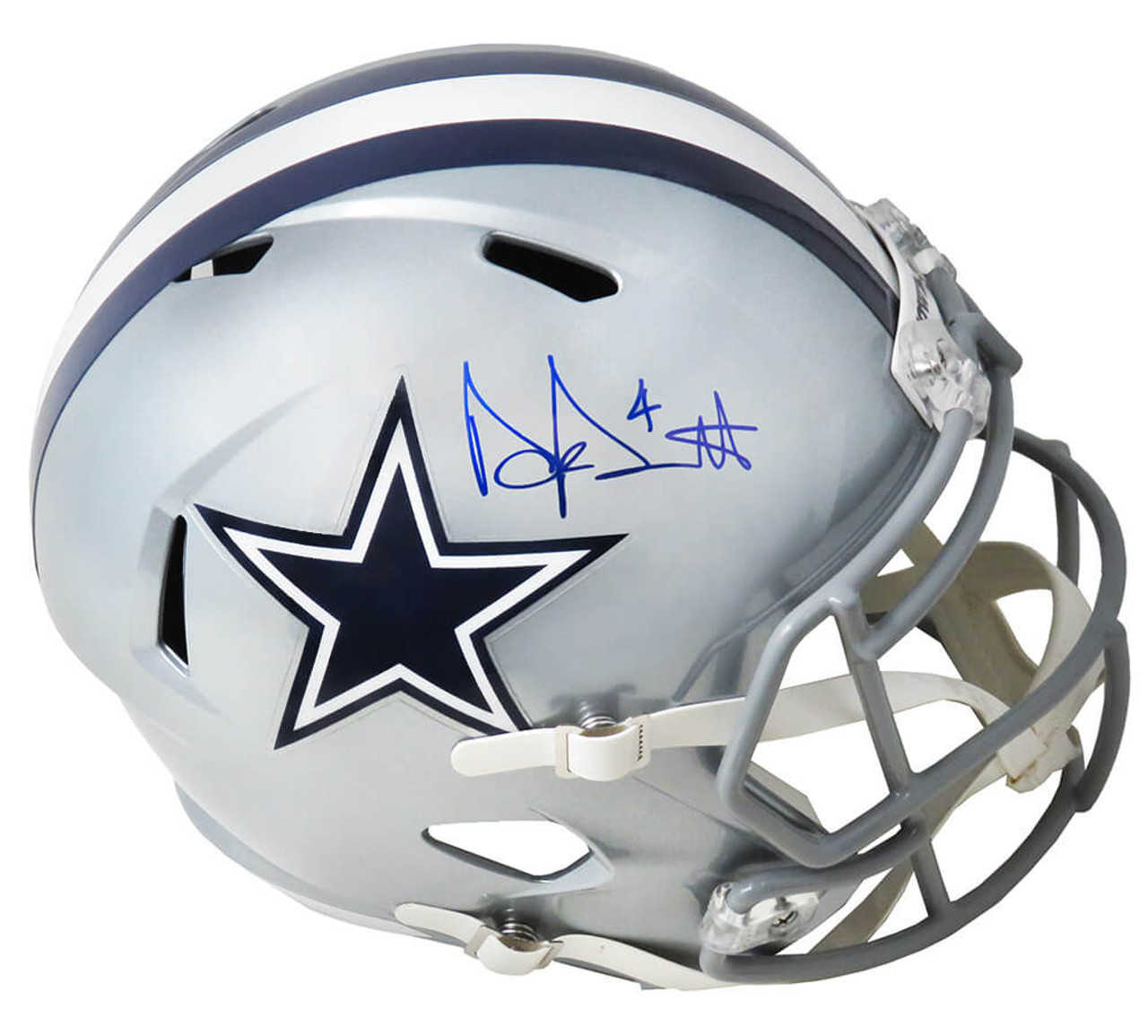 Dak Prescott Dallas Cowboys Autographed Riddell Flash Alternate Speed  Replica Helmet
