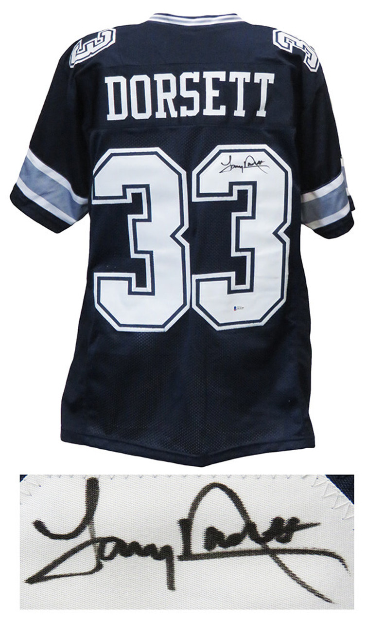 Tony Dorsett Autographed Dallas Cowboys (Blue #33) Custom Jersey