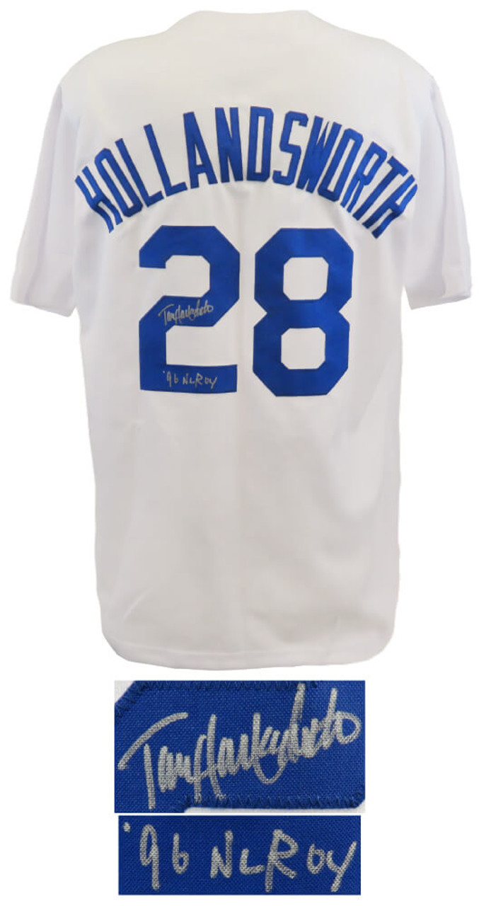 Los Angeles Dodgers Todd Hollandsworth Signed White Jersey w/96 NL ROY -  Schwartz Authentic
