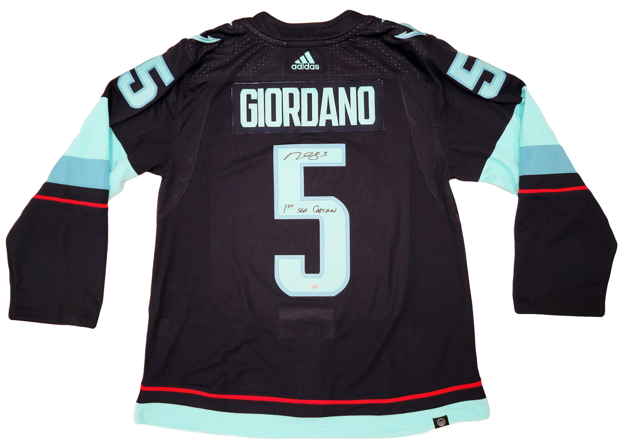 Fanatics Mark Giordano Seattle Kraken NHL Hockey Jersey Navy Blue