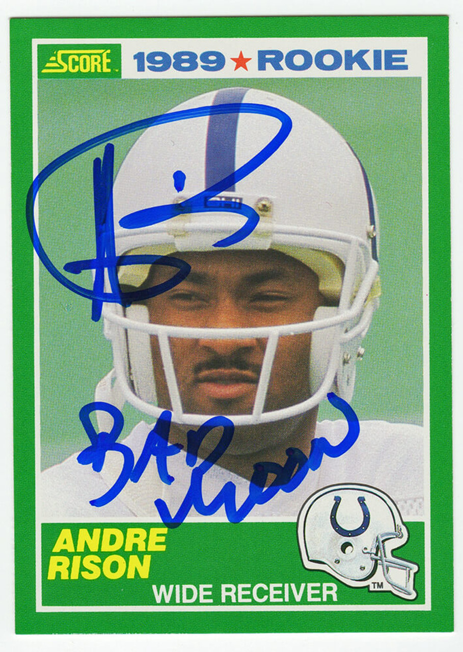 Andre Rison Signed Indianapolis Colts 1989 Score Rookie Card
