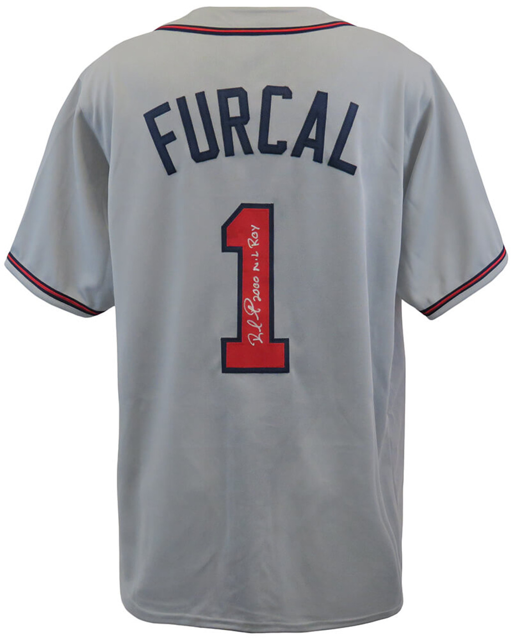 Atlanta Braves Rafael Furcal Signed Grey Jersey w/2000 NL ROY