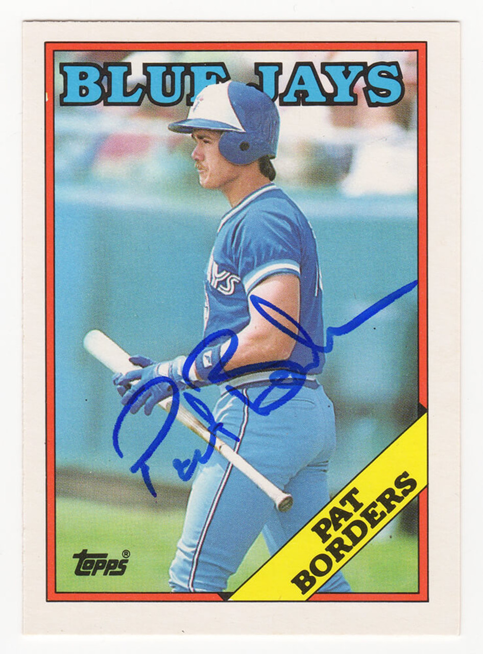 Pat Borders Signed Toronto Blue Jays 1988 Topps Traded Baseball Rookie Card  #17T - Schwartz Authenticated