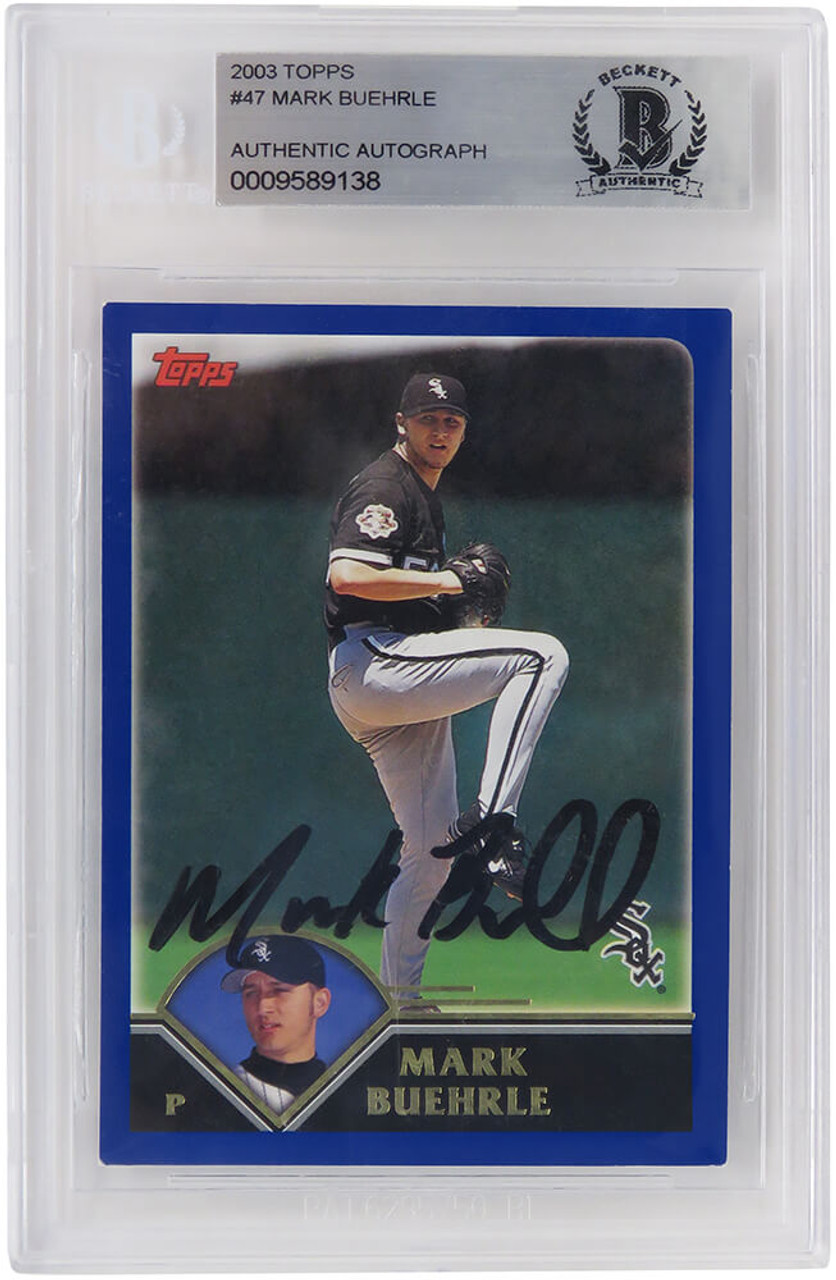 Mark Buehrle Signed Chicago White Sox 2003 Topps Baseball Card #47 -  (Beckett Encapsulated)