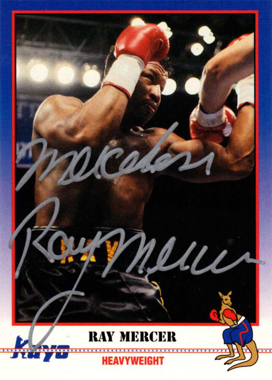 Ray Mercer Signed 1991 Kayo Boxing Trading Card #117 w/Merciless