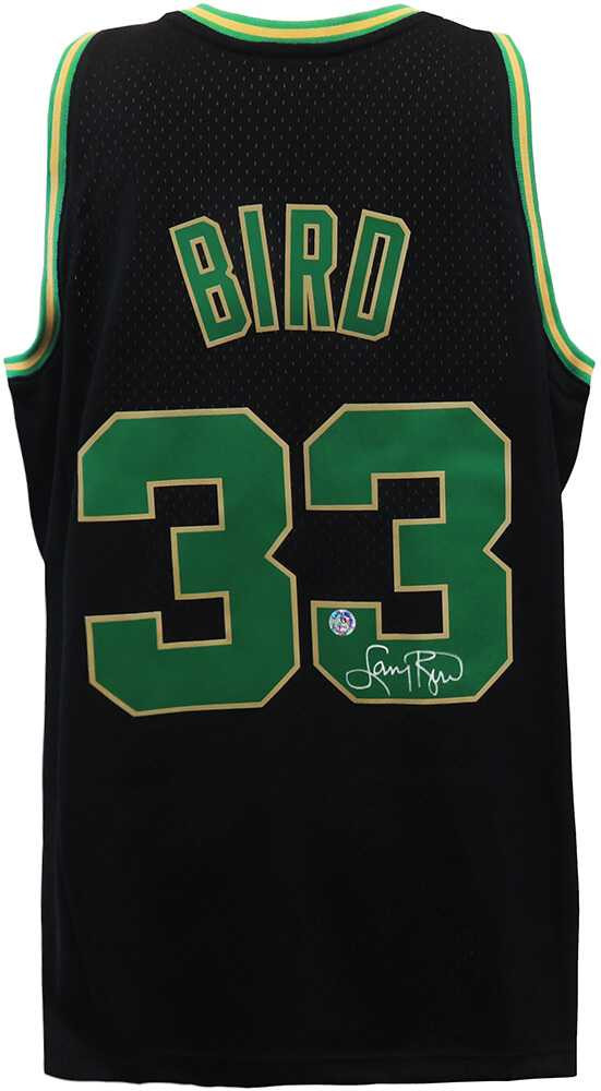 Larry Bird Signed Boston Celtics Black Alternate Mitchell Ness