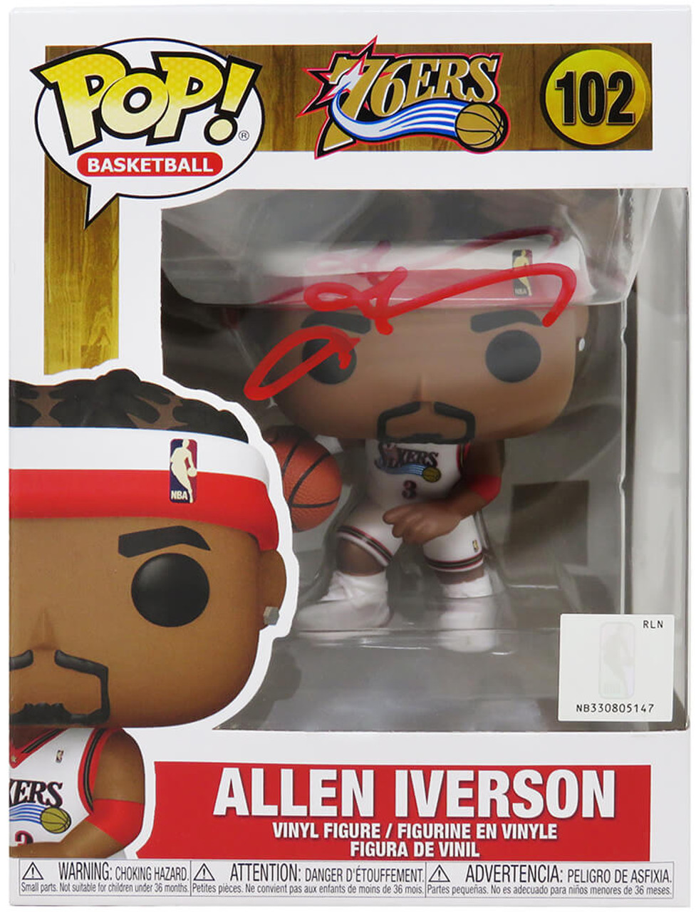 Allen Iverson Signed Philadelphia 76ers NBA Funko Pop Doll #102