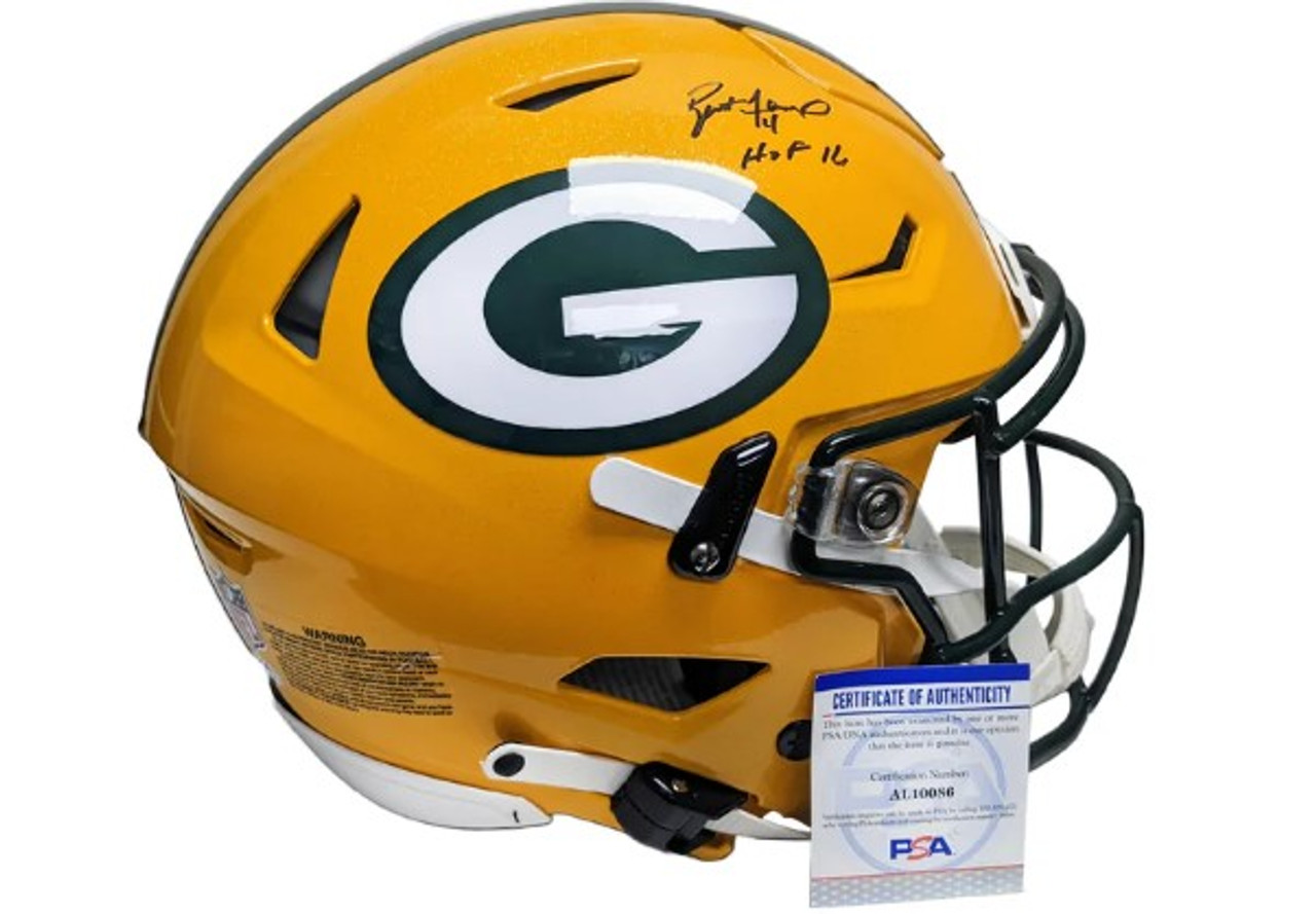 Brett Favre Signed Green Bay Packer Speed Full Size Salute to Service NFL Helmet