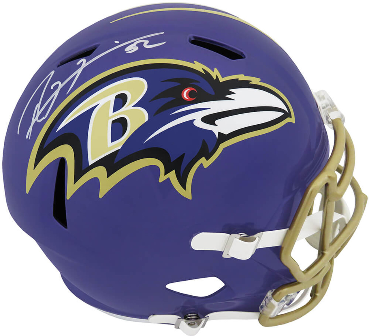 Ray Lewis Signed Baltimore Ravens Speed Lunar NFL Mini Helmet