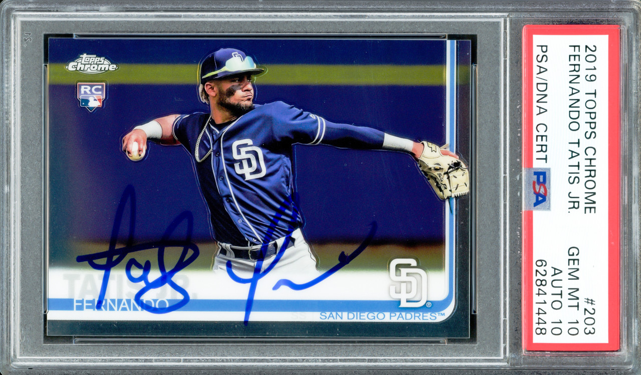 Fernando Tatis Jr. Autographed 2019 Topps Chrome Rookie Card #203