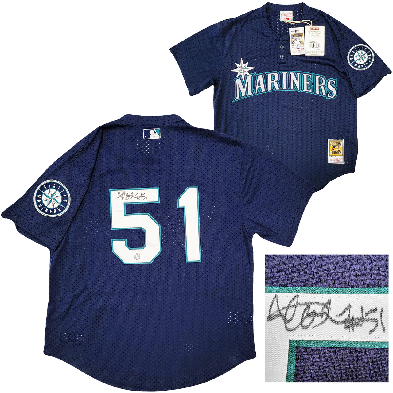 Seattle Mariners Ichiro Suzuki Autographed Blue Authentic Mitchell & Ness  Jersey Size 44 #51 IS Holo Stock #209043