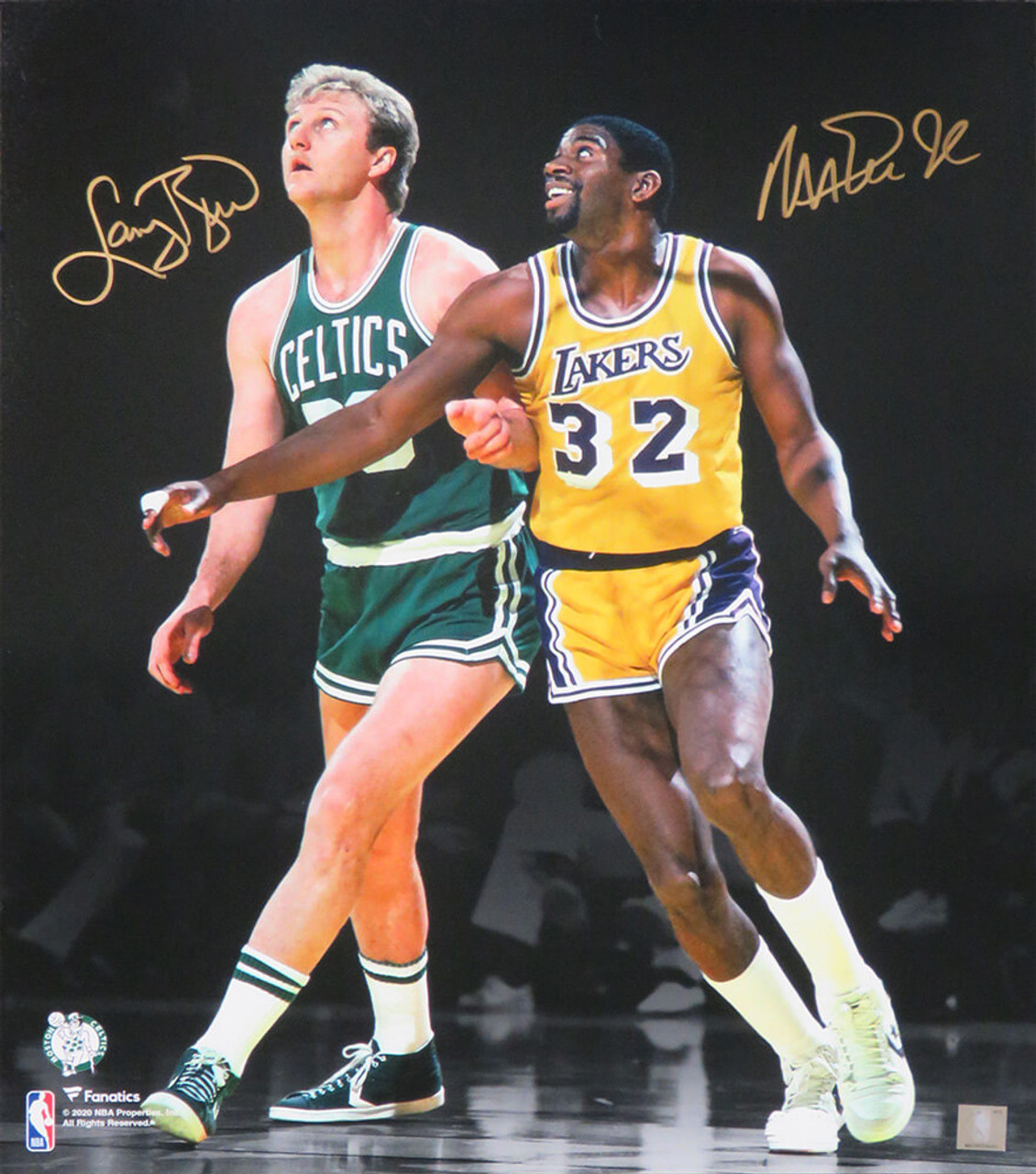 Signed Magic Johnson Picture - 8x10 Vertical Shooting BAS