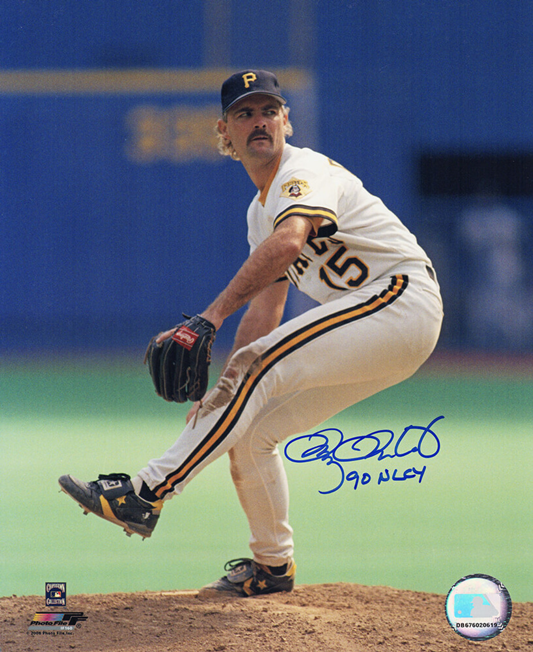 Doug Drabek Signed Pittsburgh Pirates Pitching Action 8x10 Photo w/90 NL CY  - Schwartz Authenticated