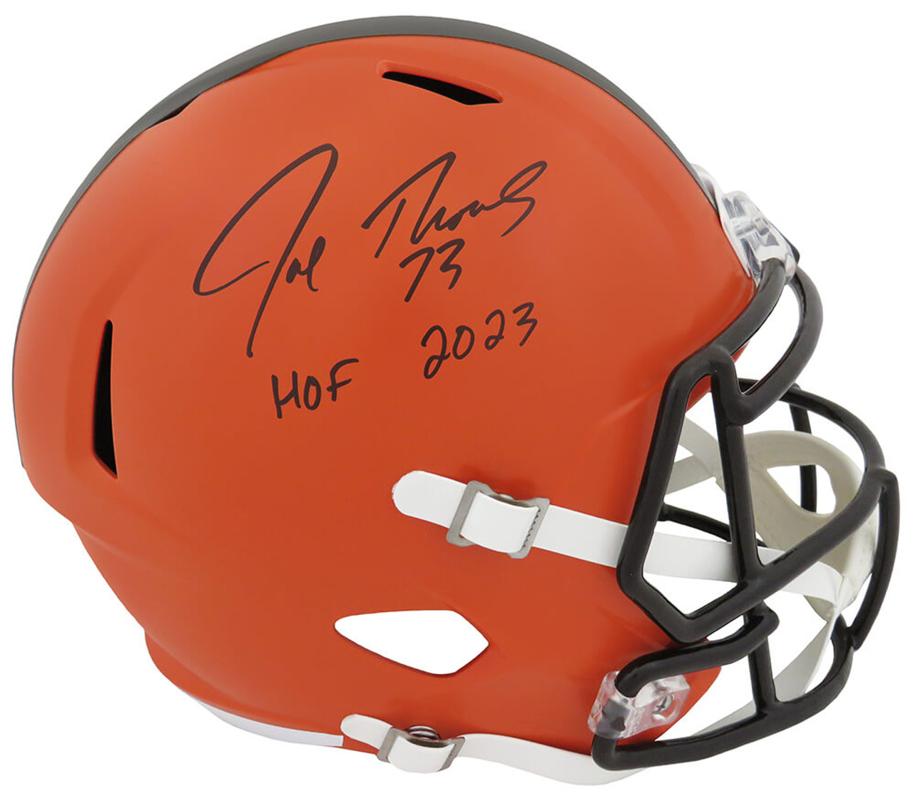 Joe Thomas Signed Cleveland Browns Riddell Full Size Speed Helmet w/HOF  2023 - Schwartz Authenticated