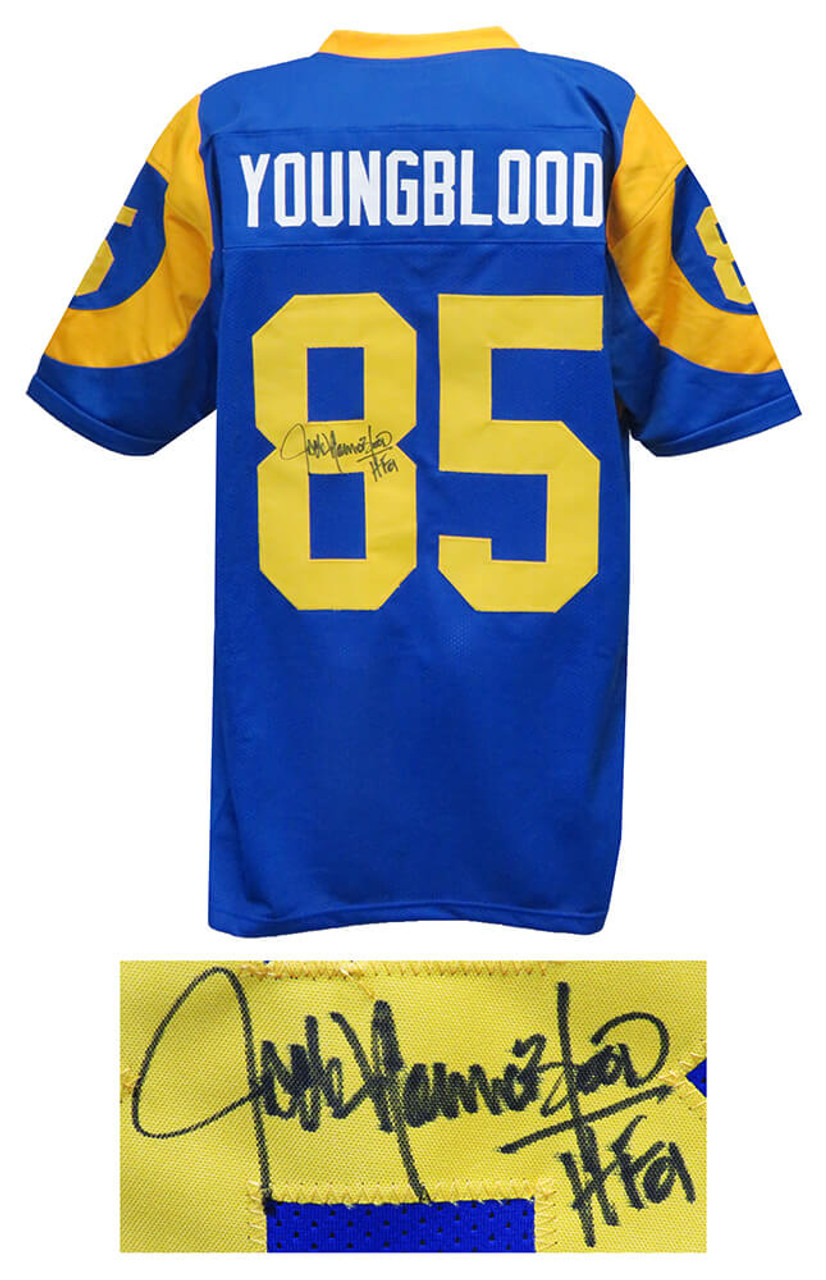 Jack Youngblood Signed Custom Los Angeles Rams Jersey (Schwartz) 7