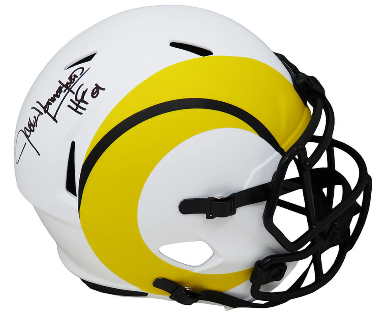 LA RAMS RIDDELL WHITE LUNAR ECLIPSE MINI FOOTBALL HELMET