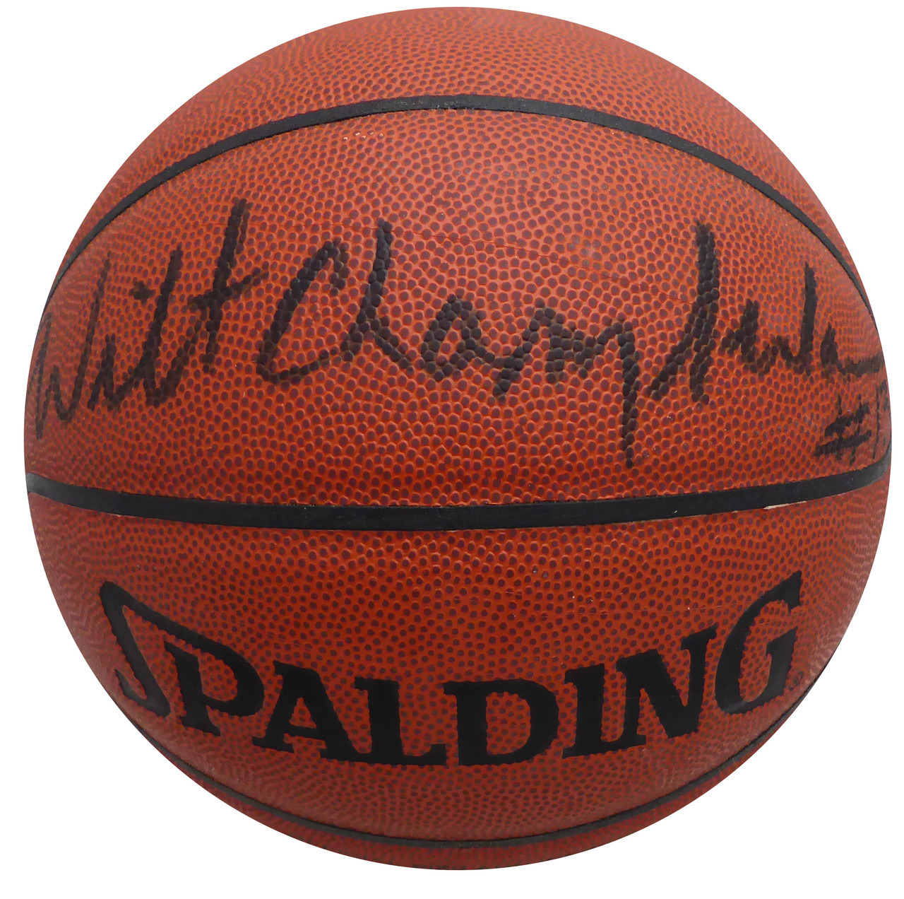 Wilt Chamberlain Los Angeles Lakers Autographed Gold Mitchell