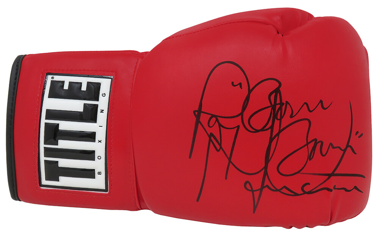 Ray Mancini Signed Title Red Boxing Glove w/Boom Boom - Schwartz  Authenticated
