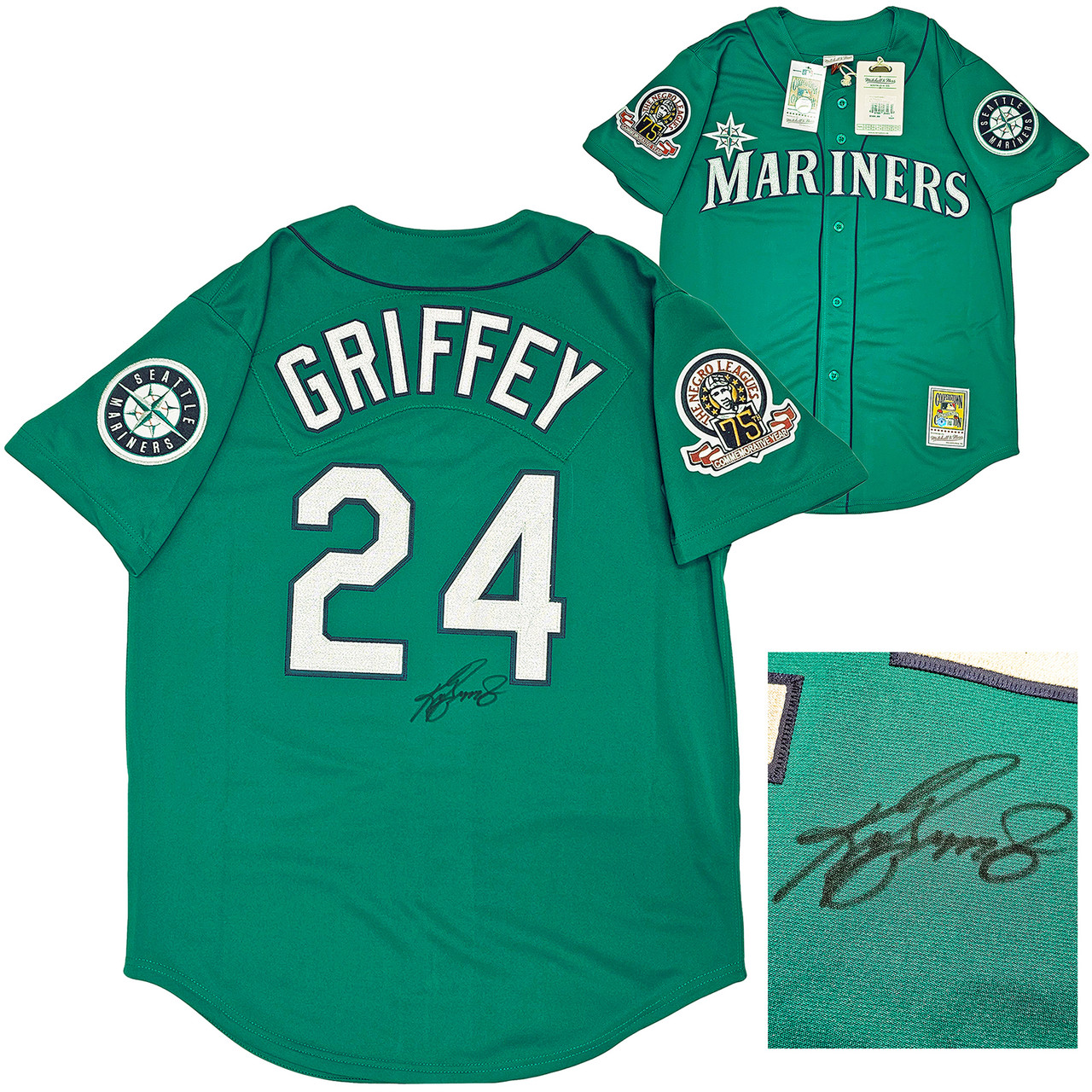 Ken Griffey Jr. Autographed and Framed Teal Mariners Jersey