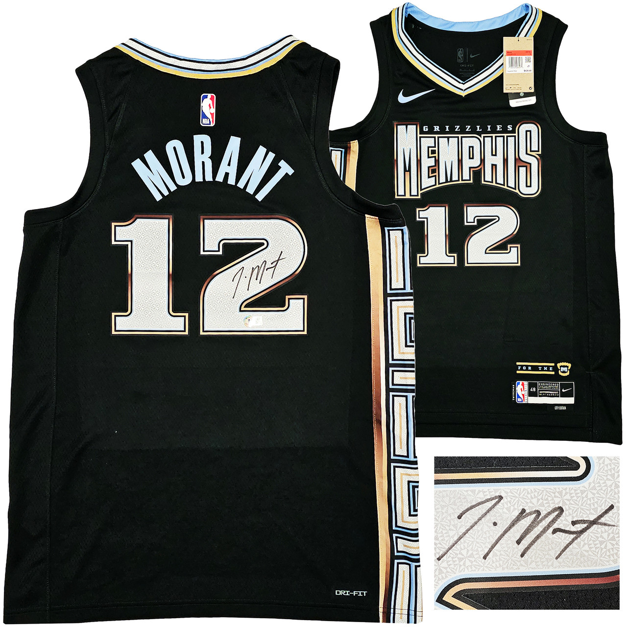 Authentic Ja Morant Memphis Grizzlies Nike City Edition 75th Anniversary  Jersey