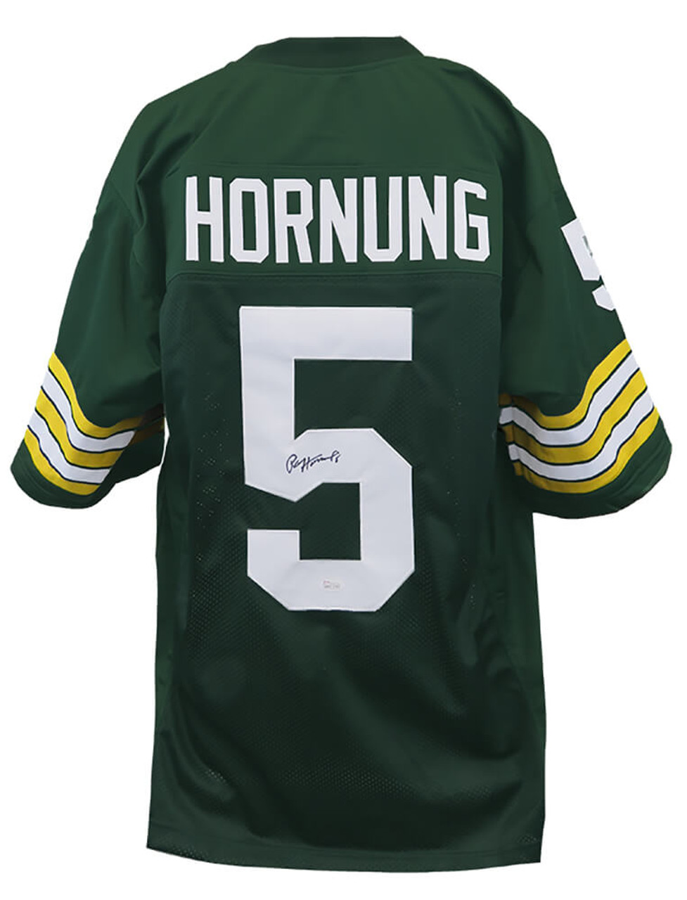 Green Bay Packers Paul Hornung Signed Green Throwback Jersey