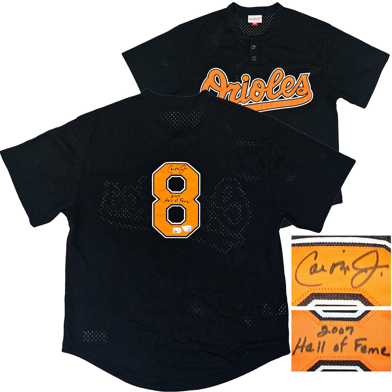 Cal Ripken Jr. White Baltimore Orioles Autographed Mitchell & Ness Replica  Jersey with 2007 Hall of Fame Inscription