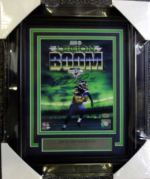 Richard Sherman Autographed Framed 8x10 Photo Seattle Seahawks RS Holo